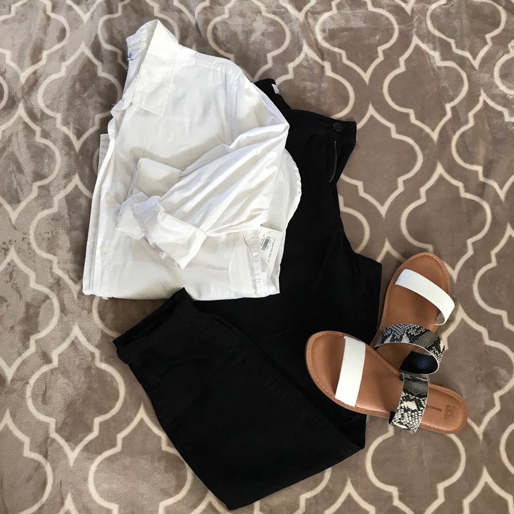 Loft Black Leggings with Zipper 16